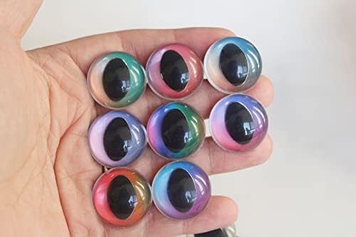 Huongjojo Novo Candy Cat Eyes 40pcs 12mm 13 14 15 18 25mm Clear Crystal Safety Toy Eyes Cat +Hand Washer -Color -Size Option