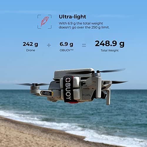 Jaqueta salva -vidas Obuoy para o seu drone | Engrenagens economizando de afogamento dji mini acessórios mavic 2 fpv, cinza