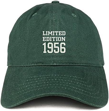 Trendy Apparel Shop edição limitada 1956 Presente de aniversário bordado Cap de algodão escovado