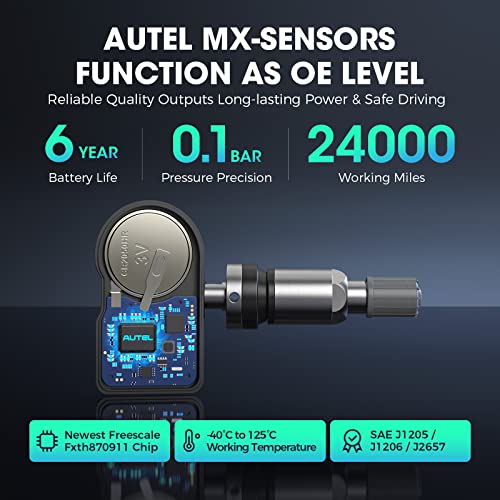 Sensor Autel TPMS, MX-sensor 2 em 1 para 99% dos carros, programação sem fio clonável, igual aos sensores OE,