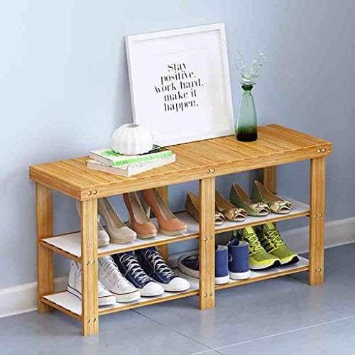 ZUQIEE RACK BAMBOO NATURAL PLATA DE ARMAZENOLADO SLABELA PLATA MULTI-camada Shoe Shoe BENH