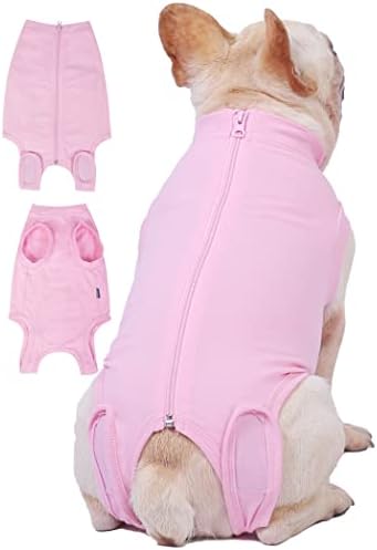 Caslfuca Dog Surgery Recovery Suit, upgrade de terno cirúrgico com cinto para pequenos cães machos médios e grandes gatos