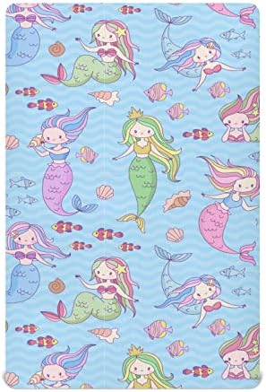 Cartoon Folhas de berço de sereia para meninos pacote meninas e lençóis lençóis portáteis folhas de berço de berço