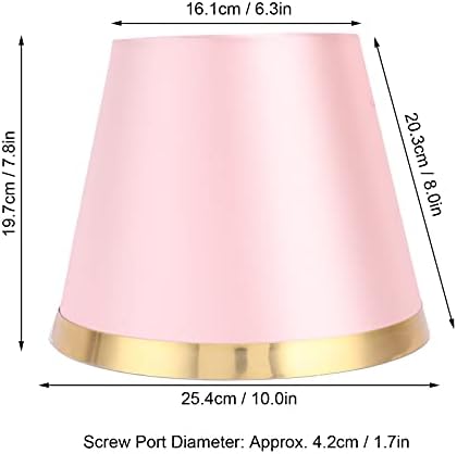 Lampshade de tecido de barril, 6,3x10x7.8in chade de lâmpada pequena para lâmpada de mesa e luz do piso estilo europeu