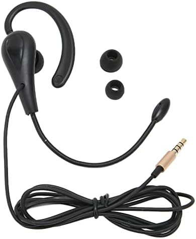 PUSOKEI Call Center Headset Gancho de orelha de 3,5 mm de ouvido de atendimento ao cliente com microfone para telefones celulares de laptop, fone de ouvido com fio de call center USB para PC/laptop/skype/computador