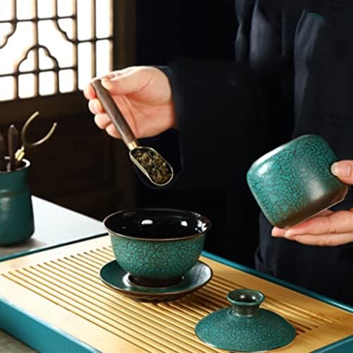 Sdfgh Ceramic Kung Fu Tea Conjunto para Brewer de chá chinês em casa