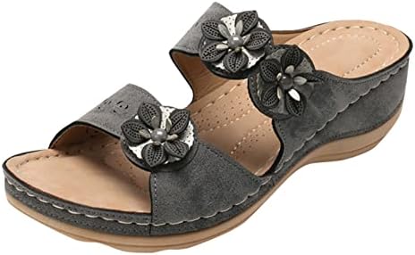 Sandálias de fudule para mulheres de verão elegante, mulheres ortopédicas premium sandálias de dedo do pé aberto sapatos