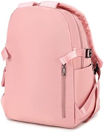 Teecho Backpack fofo para feminino Moda Daypack à prova d'água para mulheres rosa