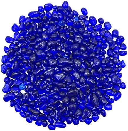 Qiaononai ZD1226 50G 7-10mm Cobalt azul de cascalho colorido de cascalho colorido de cristal Buda Aquarium Stone Stones and