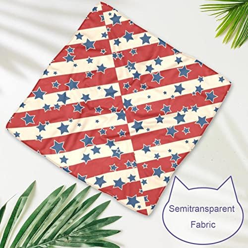 2 pacote de pacote bandana marinha marinha padrão listra cremosa vermelha eua cor menina menino bibs de animais de estimação cachorro lenço de lenço lavável Bandanas acessórios para pequenos cães grandes cães de cachorro gato gato animal de estimação