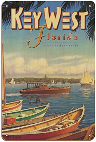 Pacifica Island Art Key West, Flórida - Férias o ano todo - iate Pilar de Ernest Hemingway - Poster de viagem vintage por Kerne