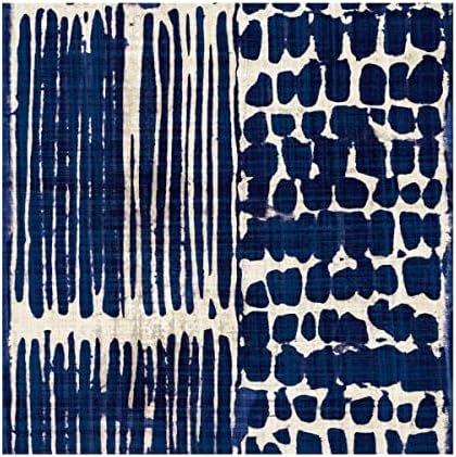 Marca registrada Belas artes 'Indigo Batik III' Arte da tela por portfólio de maçã selvagem