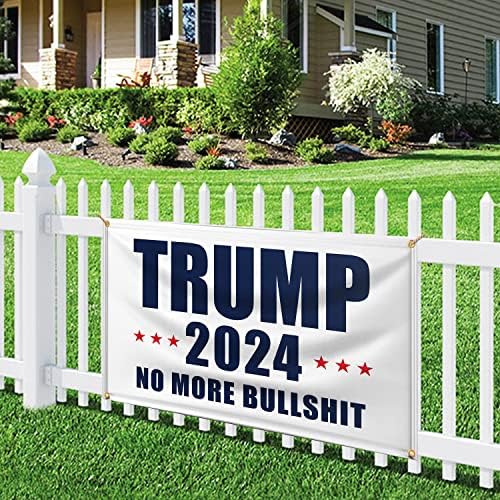 Banner Buzz Torne -o visível Trump 2024 Chega de besteira - 11 oz Banner Flex Flex com ilhós de metal e bordas de bainha para publicidade
