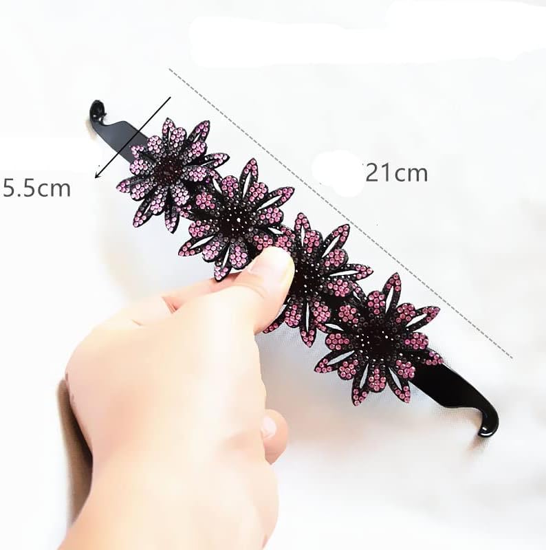 MHYFC Garras de strass para mulheres clipes de cabelo de flor de cristal Barrettes Crab Ponytail Hairpins Bands Bands Acessórios