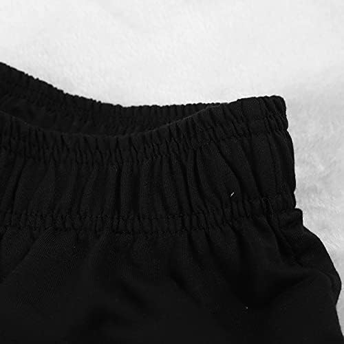 Calça elástica de algodão bolso de bolso de algodão meninas calças esticadas cintura elástica reta para mulheres trabalham