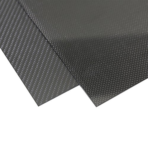 Shina 1pc 1x400x500mm 3k folha de placa de fibra de carbono Folha de 1 mm de espessura superfície grossa