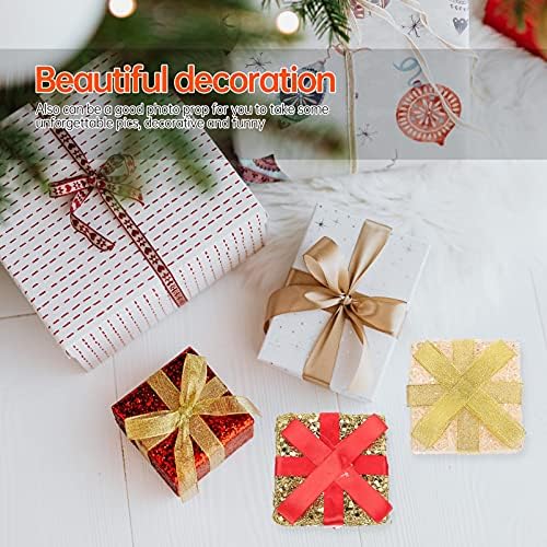 Decoração de casa 2pcs caixa de natal árvore de natal caixa de presente boxes de doces de Natal Box Glitter Gift Gift Ornaments