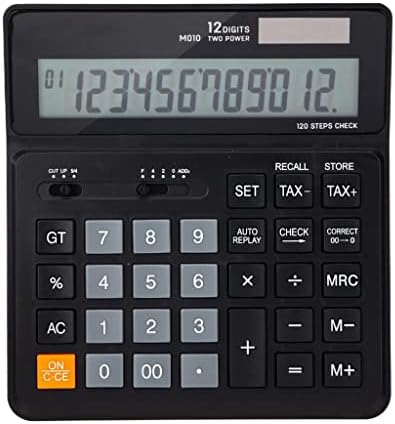 Calculadora de CuJux Verificação Correta 120 Passos Branco Branco 12 Digit Dual Power Business Office Finance Desktop Calculator