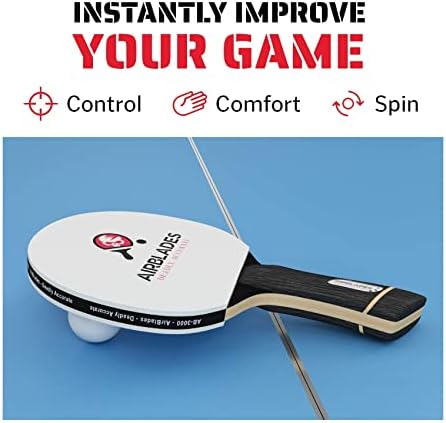 Profissional Ping Pong Patdle com estojo de transporte rígido | Raquete de tênis pro tabela | Tênis de mesa Paddle com