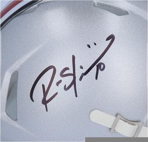 Ryan Shazier Ohio State Buckeyes Autografado Riddell Speed ​​Mini capacete - Mini capacetes da faculdade autografados