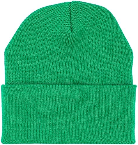 Classic Men's Momen's Momen Dobled Dobed Acrylic Knit Feanie Hat Solid Unisex Cold