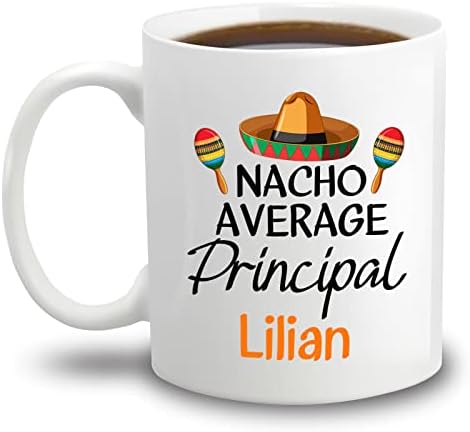 Melhor caneca principal, caneca personalizada do diretor, caneca de café principal floral, presentes educadores, nome personalizado