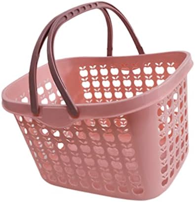 Cestas de cesta de mercado de plástico doitool cestas de compras com alças de cesta de mercearia cesta de cesta de vegeta
