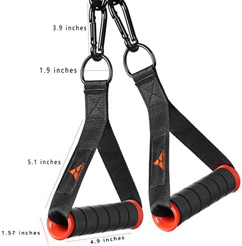 Allbing Solid Gym Handles para faixas de resistência à máquina de cabo, Ultra Hovery Duty confortável e confortável EXERCÊNCIO