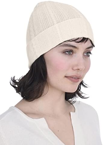 Caxemreren dobrável a cabo knit gorro puro caxemira algemada chapéu para mulheres