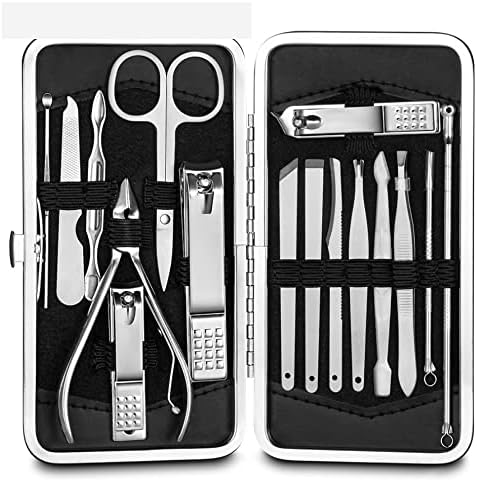 DJDLFA Manicure Conjunto de unhas Clippers Pedicure Kit de aço inoxidável Manicure Kits Profissional Kits Ferramentas