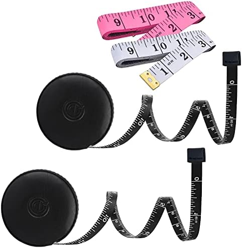 Medida de fita, fita de medição de 4 pacote para fita de medição de pano de corpo para costurar medições de tecido