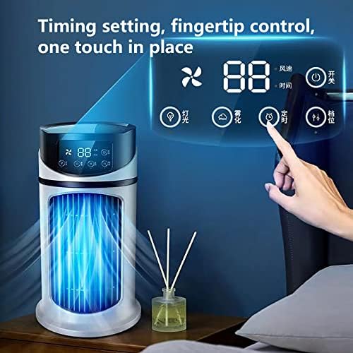 Air condicionado portátil, um ventilador elétrico de umidificação por desktop fã de ar-condicionado multifuncional USB, ventilador evaporativo de refrigerador de ar portátil para quarto de quarto mesa de escritório #b