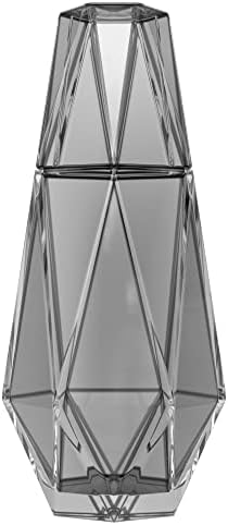 Modern geométrico de cabeceira de cabeceira | Conjunto de 2 peças - jarra de água à beira da cabeceira | Játa de vidro