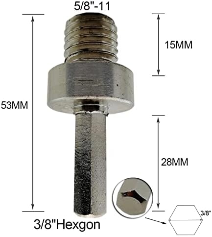 2PIECES/Set Connection Converter para adaptador 5/8 -11 fios masculinos para 3/8 HEXAGON Shank