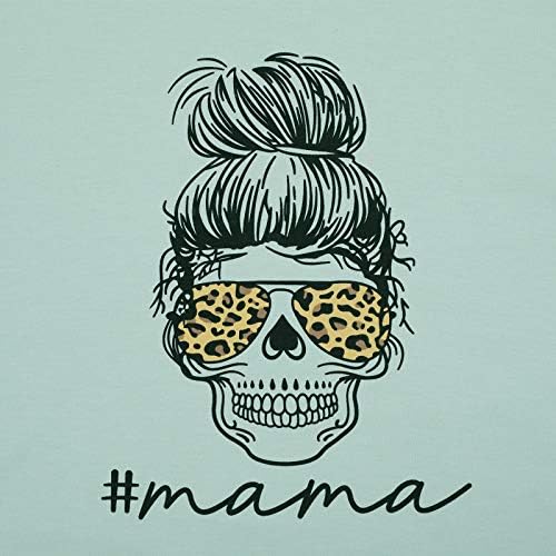 Mamãe mamãe Mulheres Momento de moletom Funny Mom camiseta de leopardo