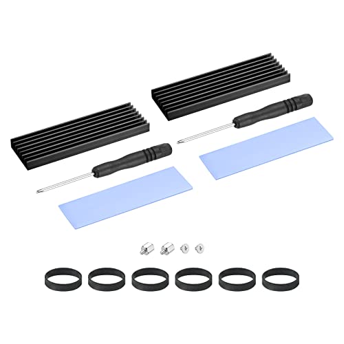 Meccanixity 2 pacote M.2 2280 NVME SSD Refrigere o dissipador de alumínio da liga de refrigerador SSD com parafusos de parafusos