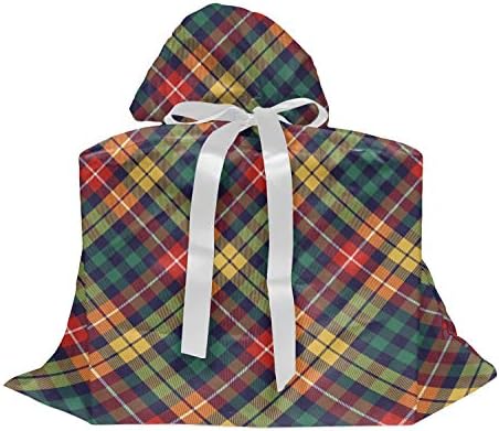Bolsa de presente quadriculada lunarável, listrada listrada Linha folclórica escocesa Linha clássica do motivo da cultura texturizada