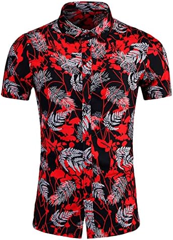 2023 Novo verão novo masculino de manga curta de manga curta plâsticas de moda de praia casual camisa de camisa de poliéster camisetas