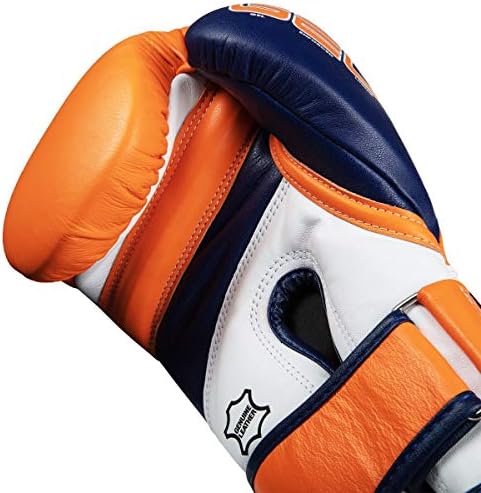 Título Boxing Gel World V2T Bag luvas, laranja/marinha/branca, grande