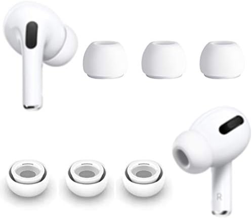 ALXCD 3 pares Dicas de orelha compatíveis com AirPods Pro 2, Tamanho XS Dicas de Earbud Silicon Dicas de Eargel Eargets, compatíveis com AirPods Pro 2 [White XS]