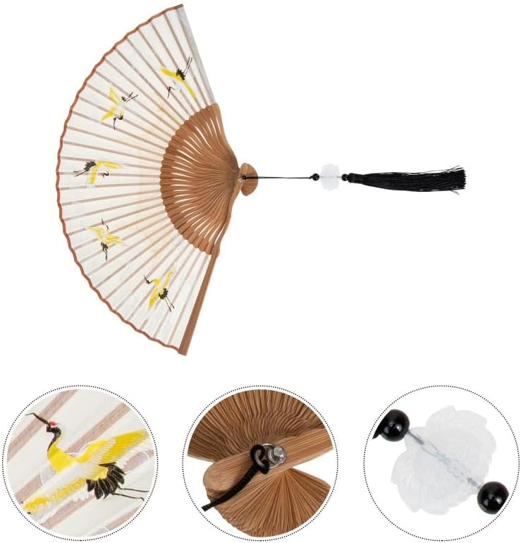 Slynsw Fan Hand Mulheres dobráveis ​​grandes fãs decorativos decorativos de decoração vintage casamentos de parede de figurino