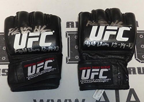 Pat Healy 2x assinado UFC na Fox 9 Fight Wast Used Gloves PSA/DNA COA 2013 v Green - luvas UFC autografadas