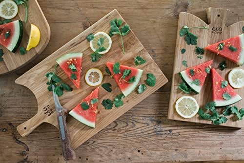 Etúhome holandês inspirado o conjunto de tábua reversível de 2, tábuas de corte de carvalho para cozinha