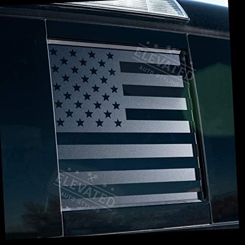 Estilo automático elevado - bandeira do meio traseiro American Flag Decal