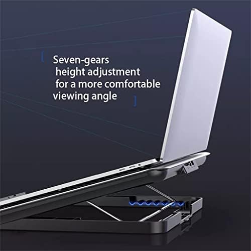 YTYZC Laptop Cooler Silent Fan Laptop Pad para refrigeração ajustável recarregável para laptop