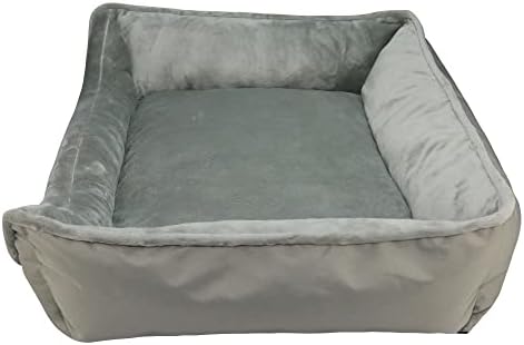 Sofá de cachorro durável rico e rico, cama de animais de estimação super macia lavável, cama de gato de cachorro retângulo, w/não deslizamento Oxford Bottom Bottom