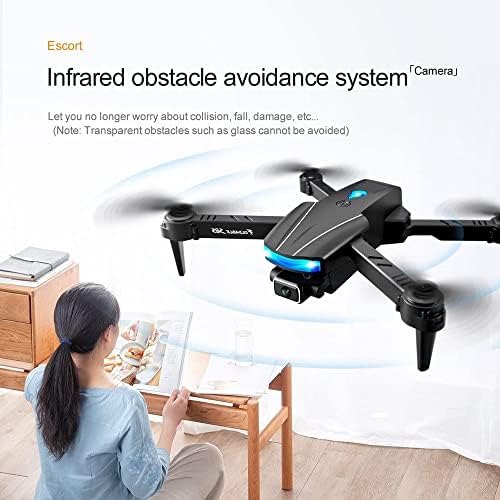 Zottel Drone com câmeras duplas para adultos, Presente de brinquedo dobrável RC Quadcopter, 4K HD Mini FPV Drone para crianças