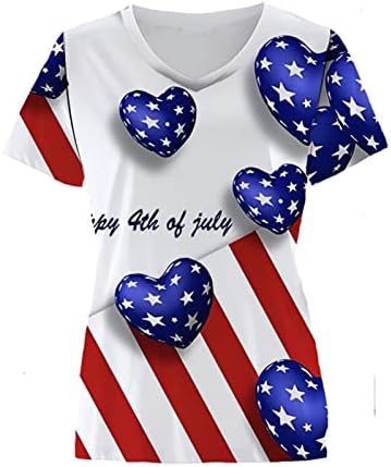 Independence Day Tunic Blouse Tops Mulheres estrelas da moda STRIPE PRIMENTE DRESTO CHANCE