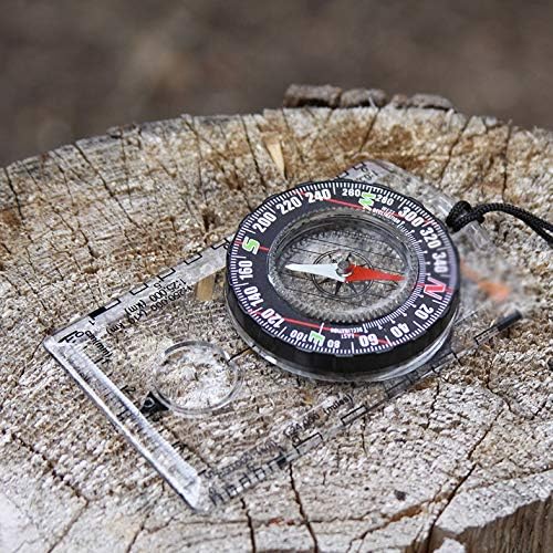 TJLSS Multifuncional Map Compass, North Needle, Orientação Profissional Profissional de alta precisão Portátil Sports Map Scale