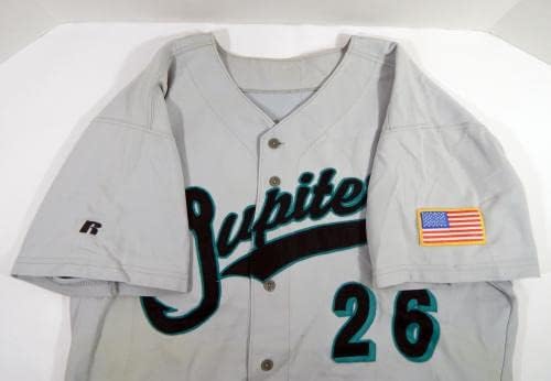 Jupiter Hammerheads 26 Game usou Grey Jersey USA Flag Patch 48 DP32338 - Jerseys MLB usada para jogo MLB